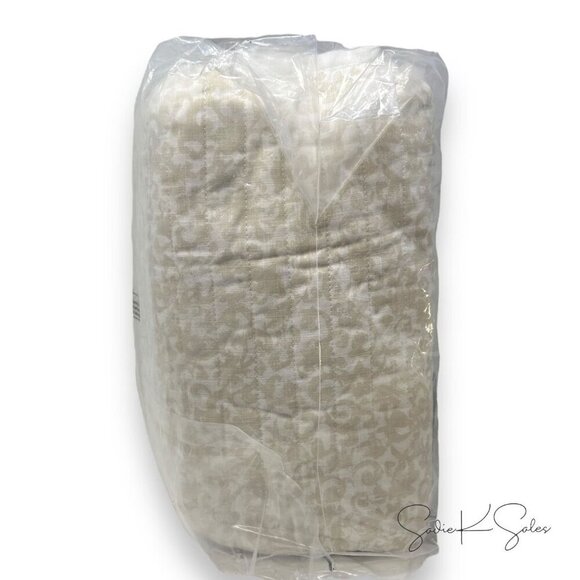 Threshold Studio McGee Queen Border Cotton Slub Wood Block Quilt Neutral Floral - Picture 8 of 8